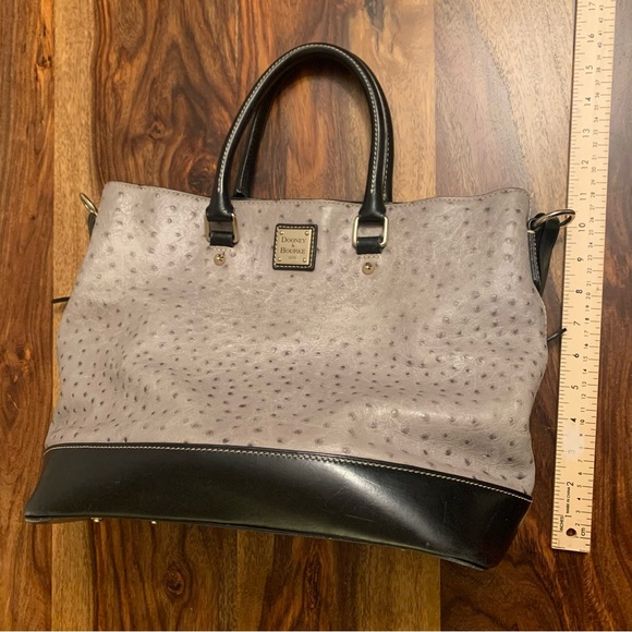 Dooney & Bourke ostrich tote shoulder Chelsea bag - Picture 14 of 16